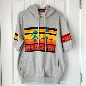 Decibel mens short sleeve hoodie,size large